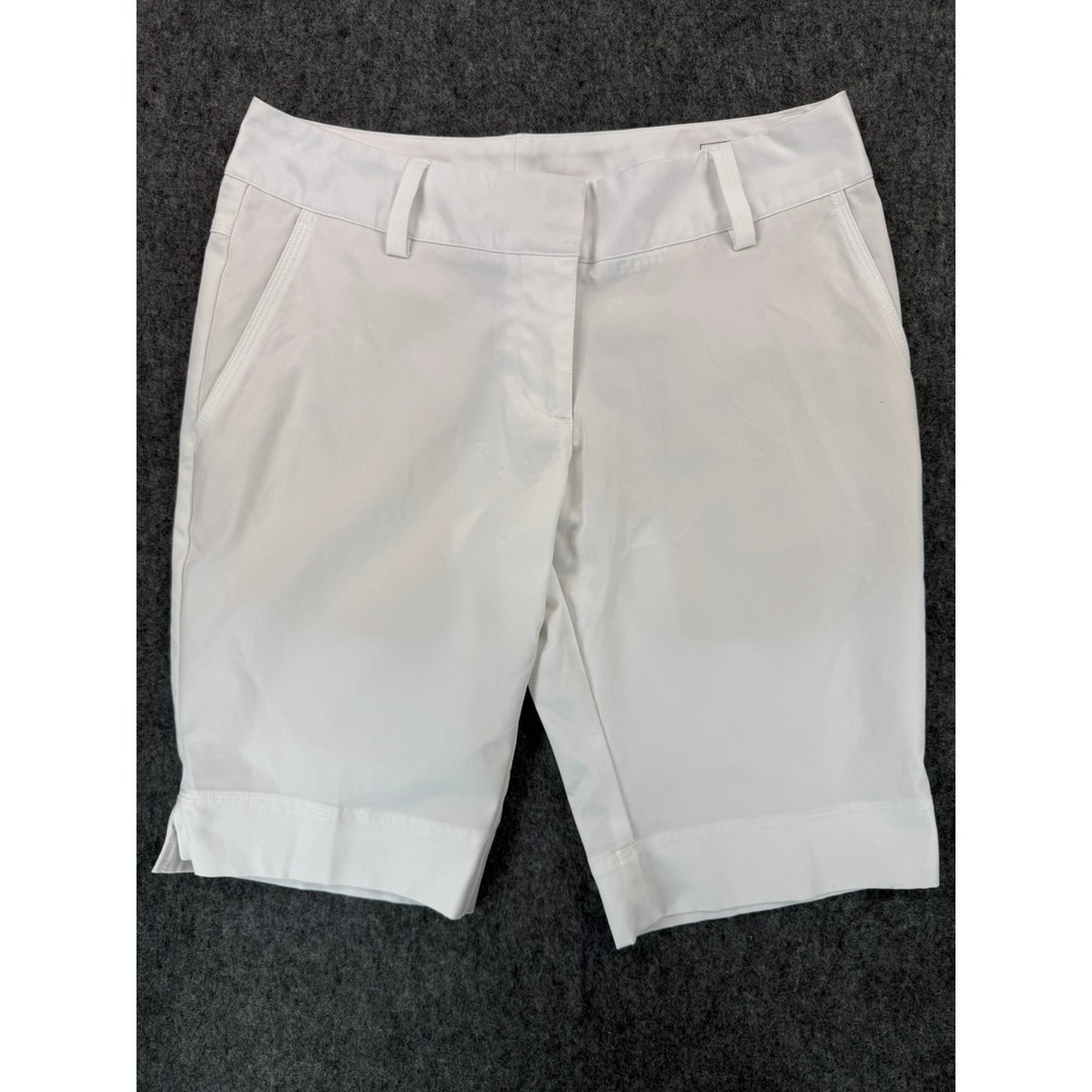 Adidas Climalite Womens Golf Shorts White Size 4 Performance Athletic Excellent